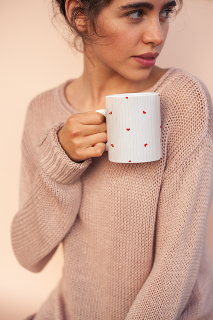 Set of Mugs, Tiny Hearts, Ceramic 330ml