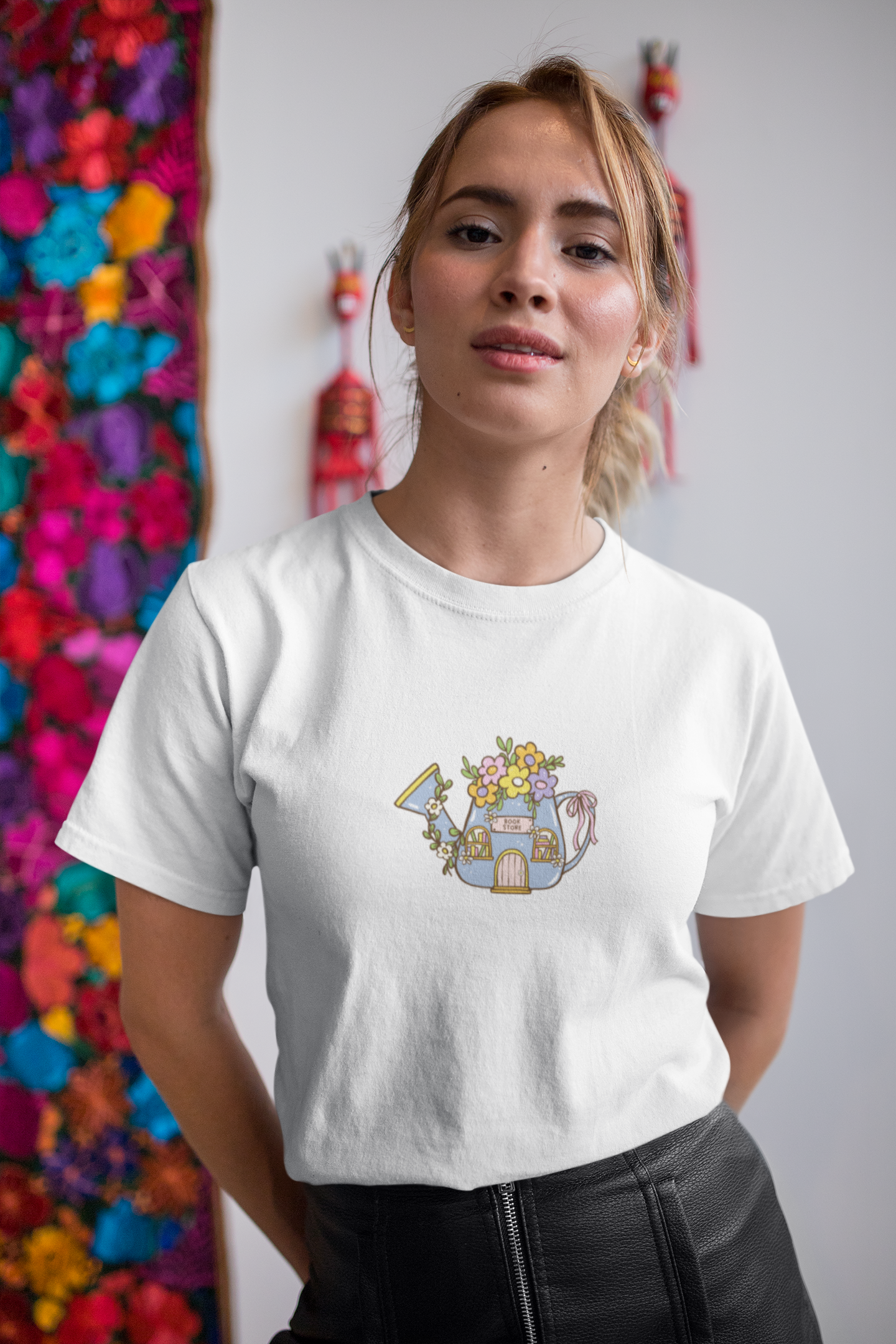 Whimsy Book Store Cotton Tee (Cotton, Unisex)