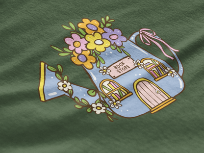 Whimsy Book Store Oversized Luxe Tee (Cotton, Unisex)