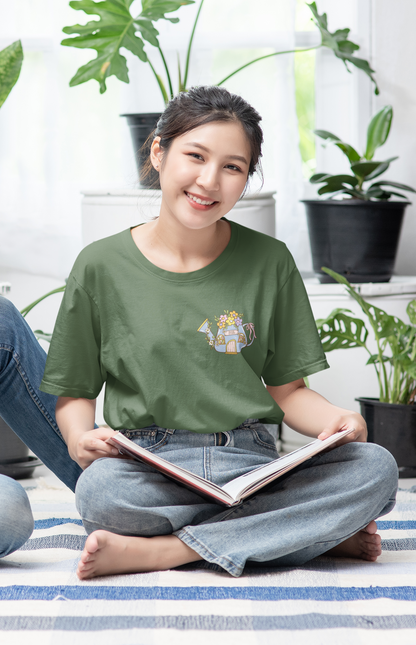 Whimsy Book Store Oversized Luxe Tee (Cotton, Unisex)