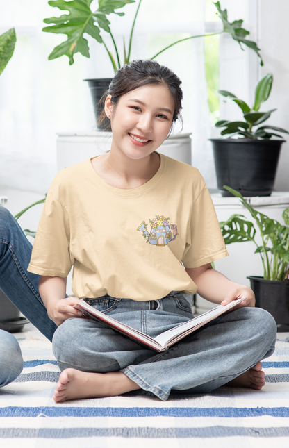 Whimsy Book Store Oversized Luxe Tee (Cotton, Unisex)