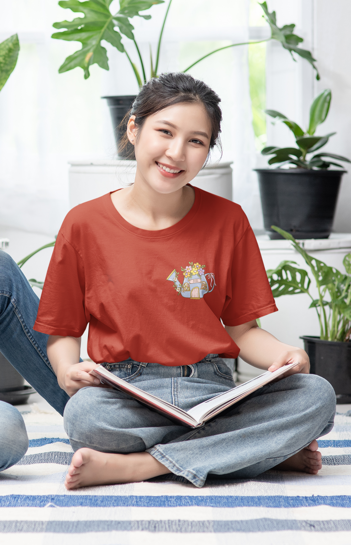 Whimsy Book Store Oversized Luxe Tee (Cotton, Unisex)