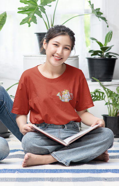 Whimsy Book Store Oversized Luxe Tee (Cotton, Unisex)