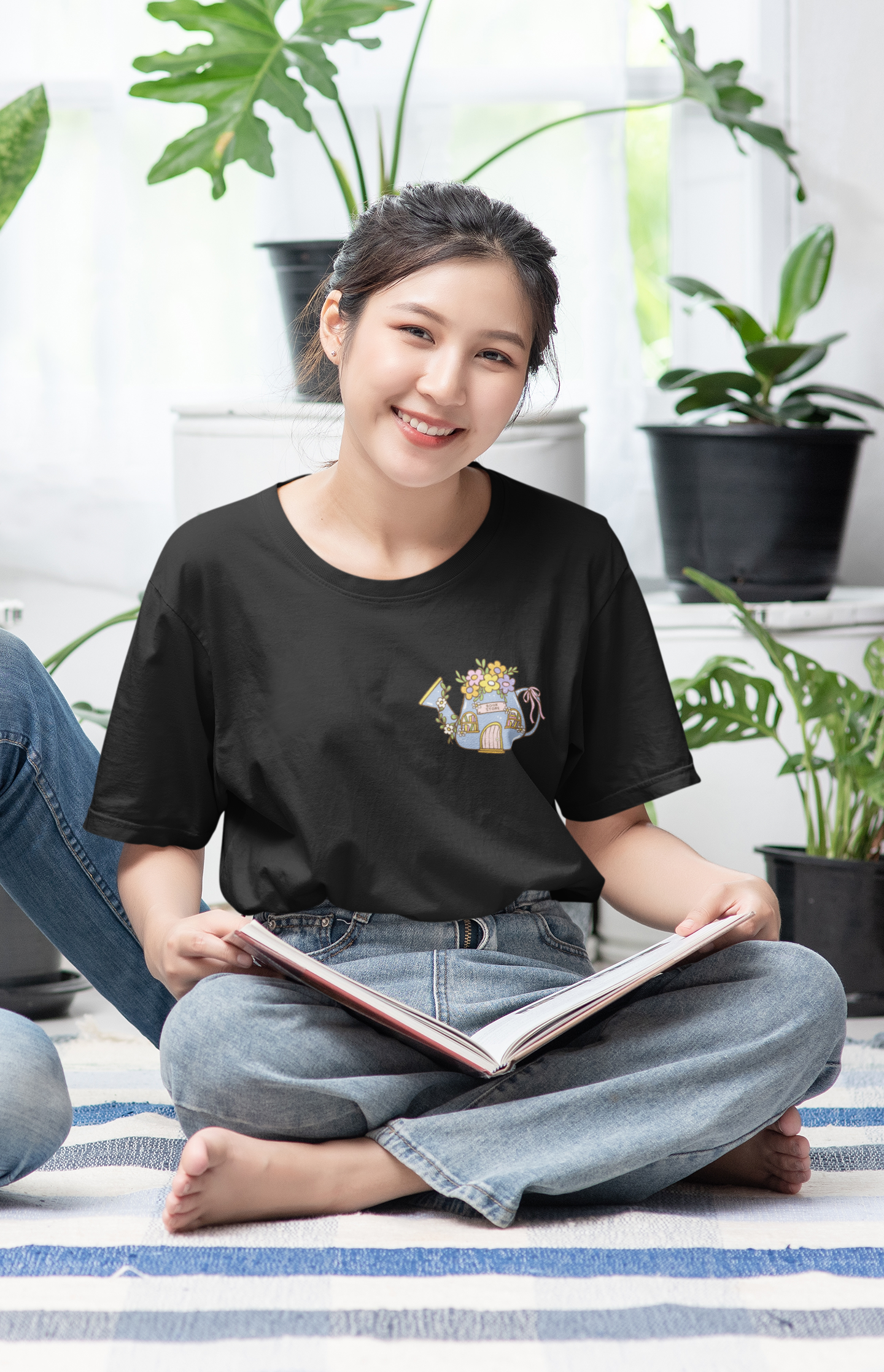 Whimsy Book Store Oversized Luxe Tee (Cotton, Unisex)