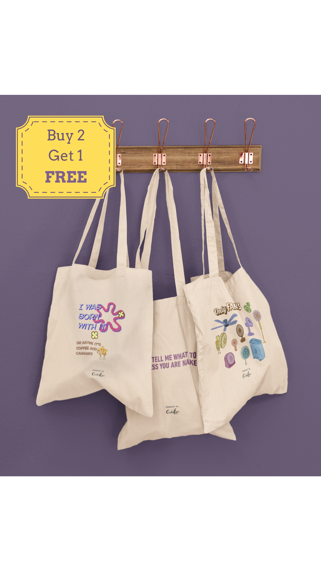 Witty Tote Set (Cotton Canvas)