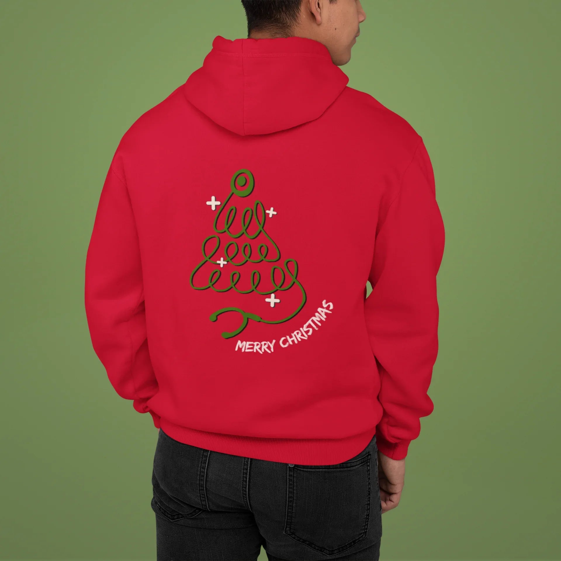 Doctor Christmas Tree Hoodie (Unisex, Cotton) - curledeyes