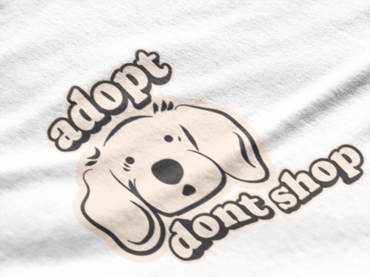 Adopt, Don't Shop Dog Oversized Tee (Unisex, Luxe Cotton)