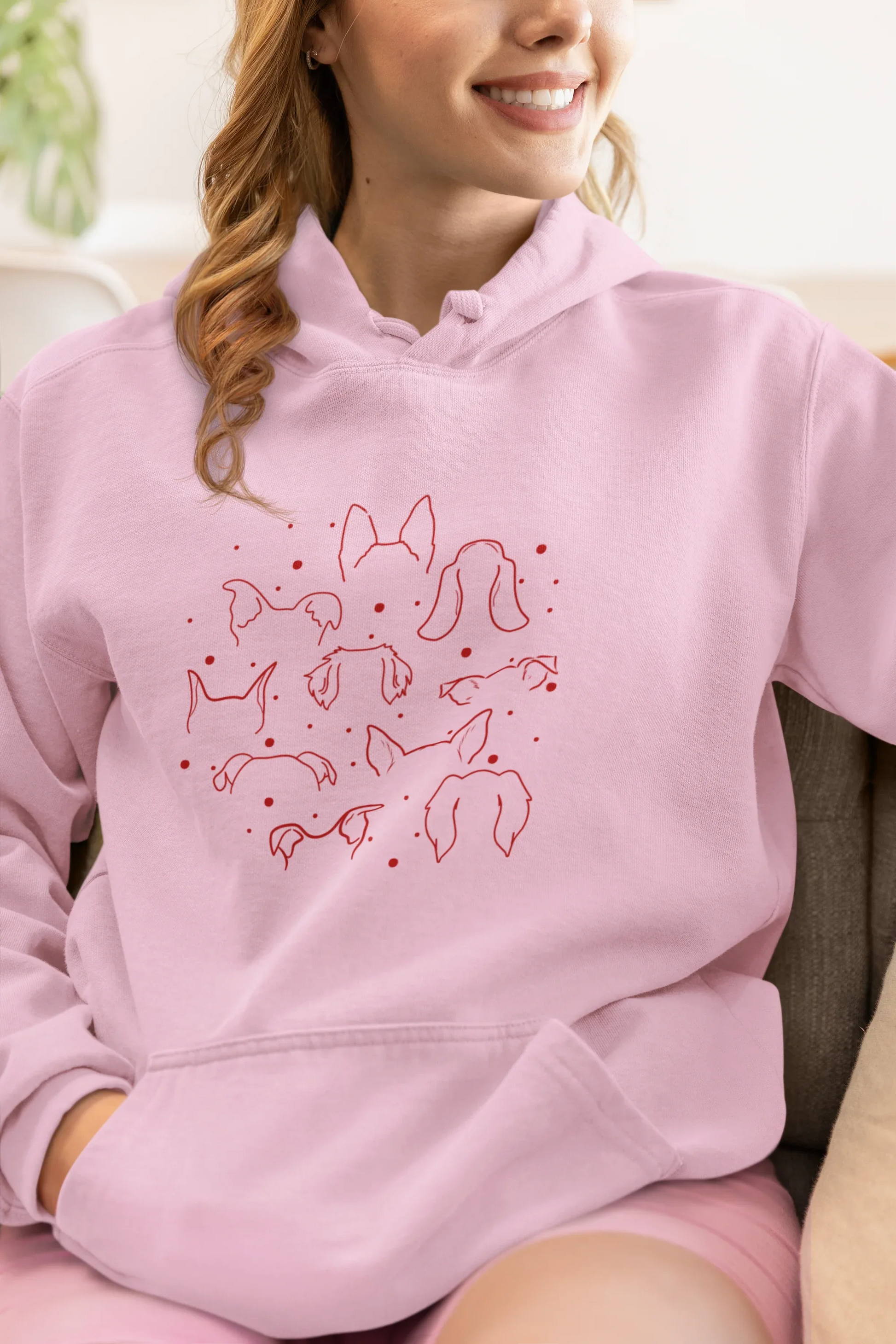 Dog Ears Christmas Hoodie (Unisex, Cotton) - curledeyes