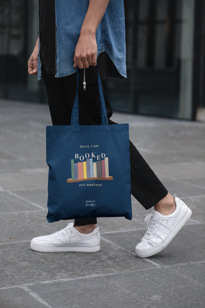 Booked for the Weekend Tote Bag (Cotton Canvas, 300gsm)