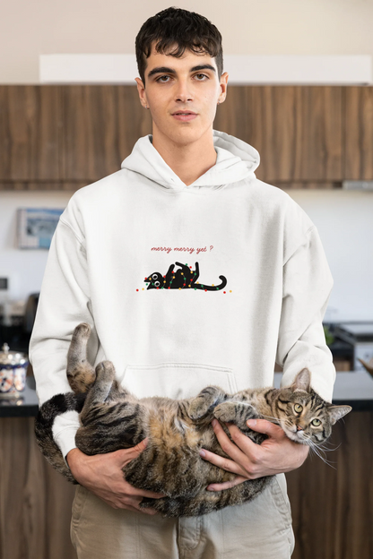 Merry yet? Cat Christmas Sweatshirt (Unisex, Cotton) - curledeyes