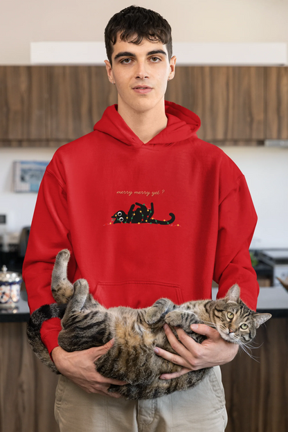Merry yet? Cat Christmas Sweatshirt (Unisex, Cotton) - curledeyes