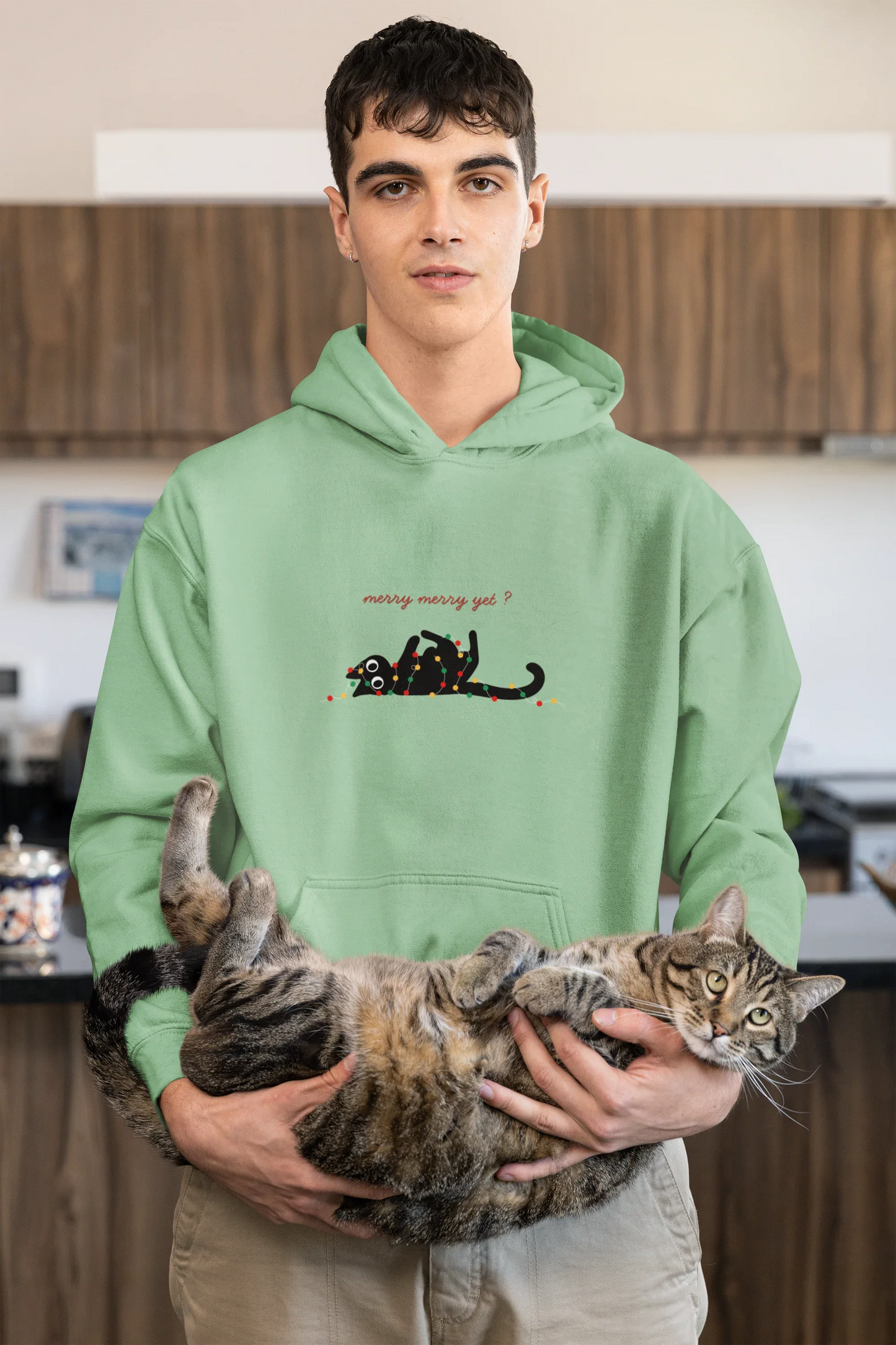 Merry yet? Cat Christmas Sweatshirt (Unisex, Cotton) - curledeyes