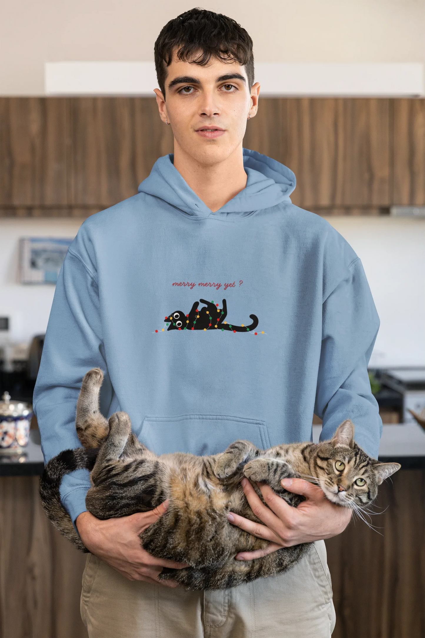Merry yet? Cat Christmas Sweatshirt (Unisex, Cotton) - curledeyes