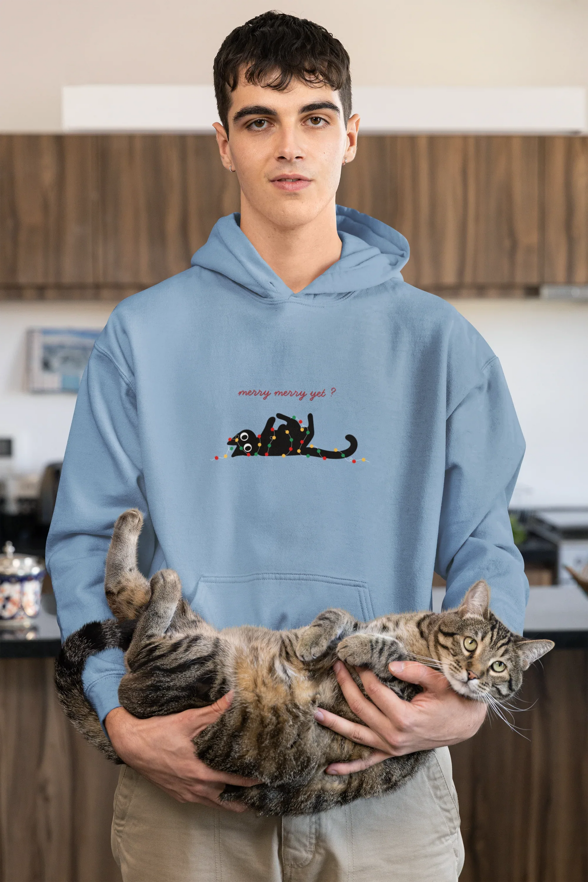 Merry yet? Cat Christmas Sweatshirt (Unisex, Cotton) - curledeyes