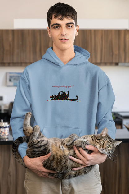 Merry yet? Cat Christmas Sweatshirt (Unisex, Cotton) - curledeyes