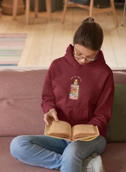Books Merry Christmas Tree Hoodie (Unisex, Cotton) - curledeyes