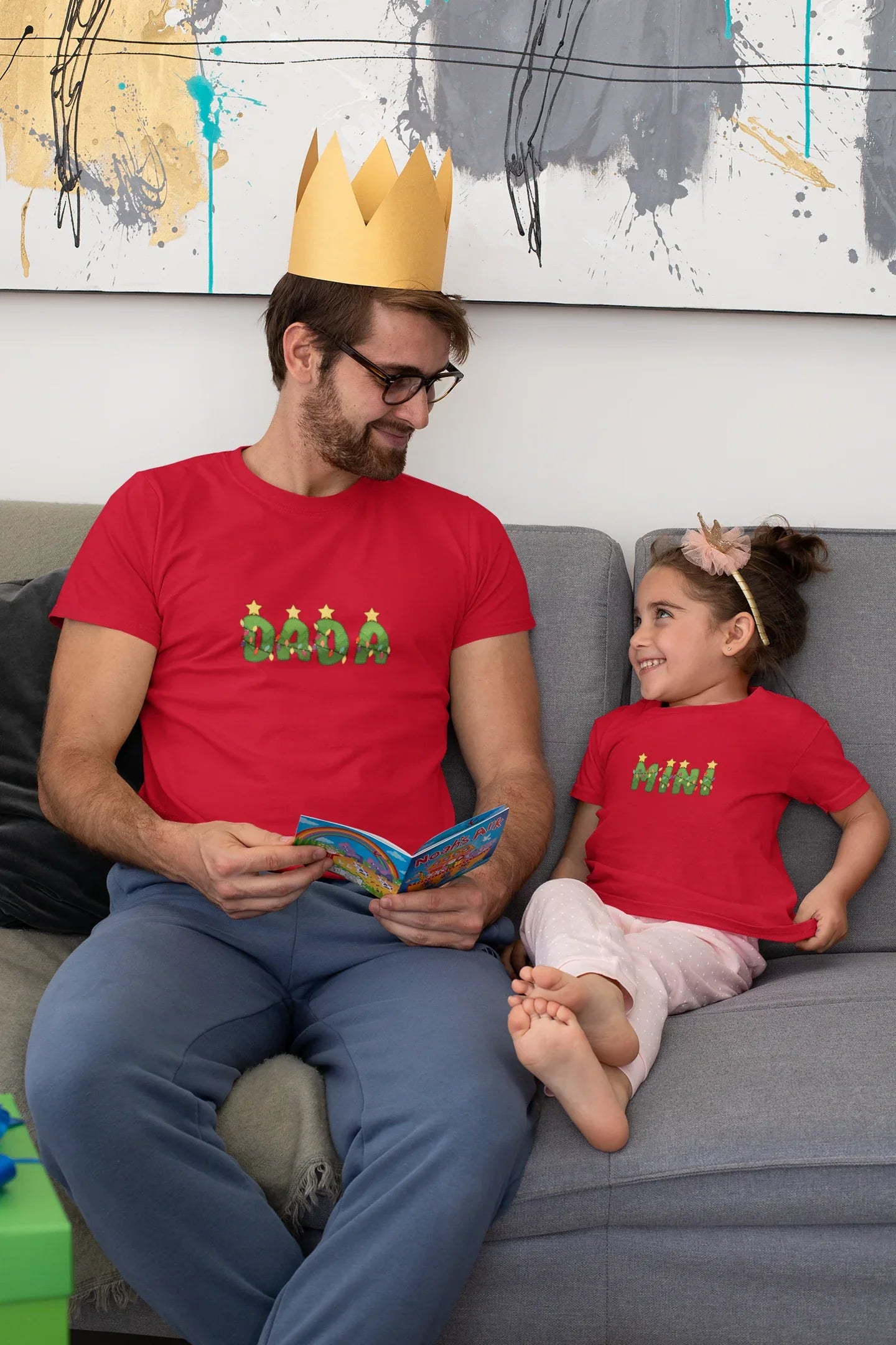 Mama & Kid and Dada & Kid Christmas (Cotton) - curledeyes