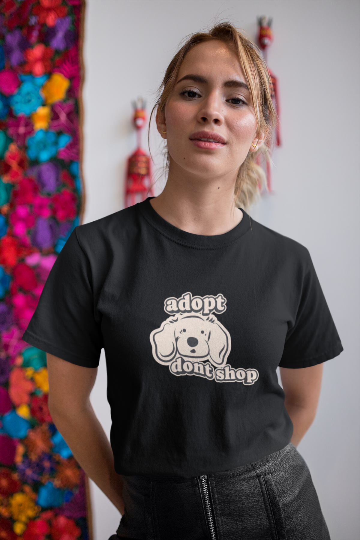 Adopt, Don't Shop Dog Tee (Unisex fit, Cotton)