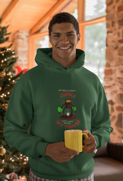 Coffee Jingles my bells Christmas hoodie (Unisex, Cotton) - curledeyes