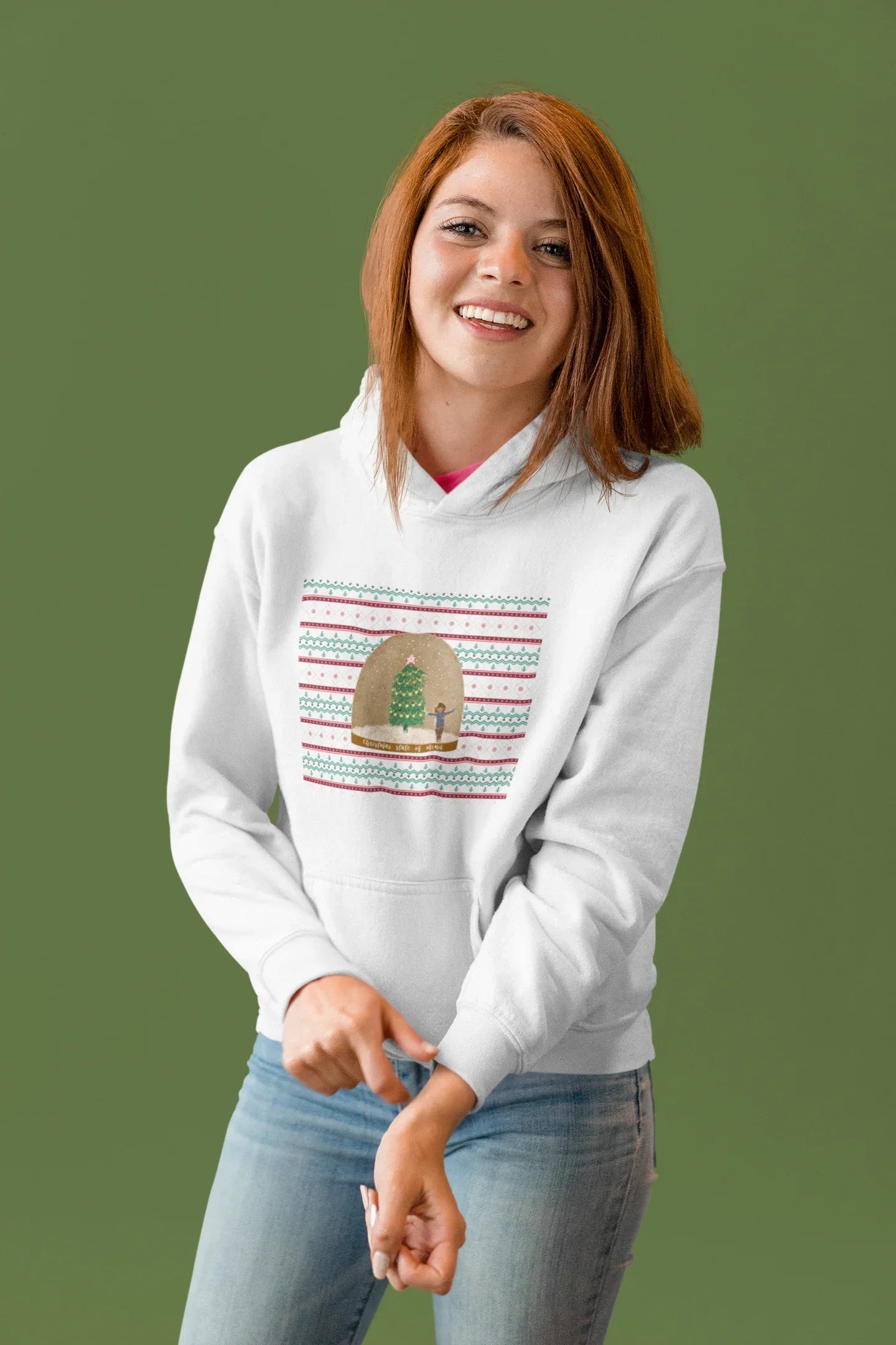 Christmas State of Mind Hoodie (Unisex, Cotton) - curledeyes