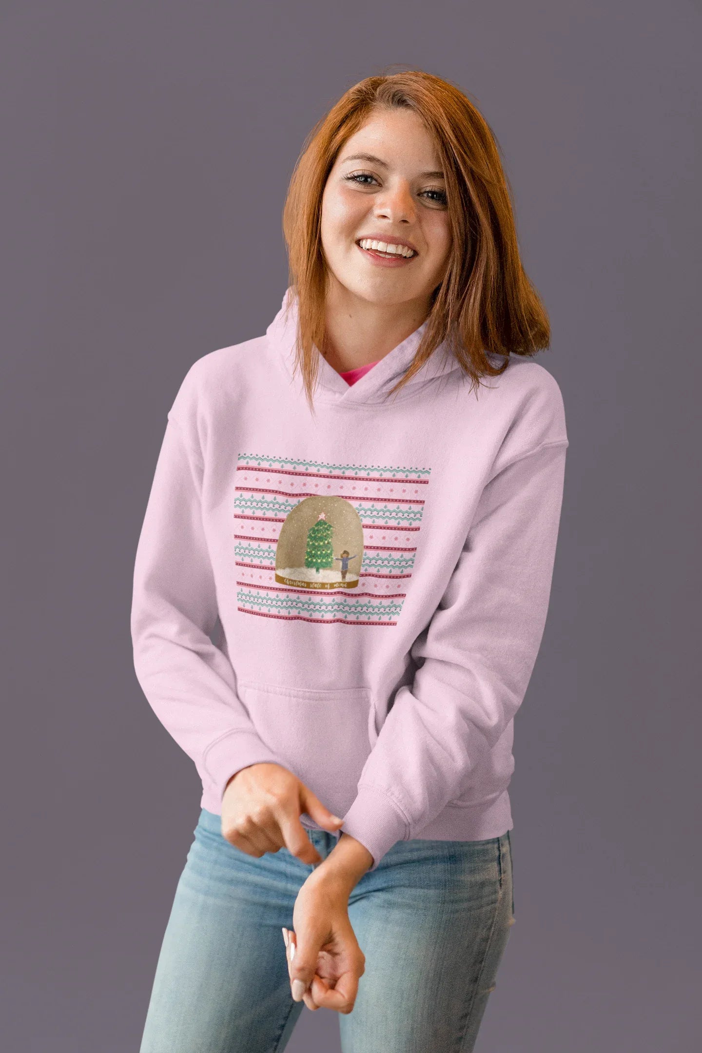 Christmas State of Mind Hoodie (Unisex, Cotton) - curledeyes