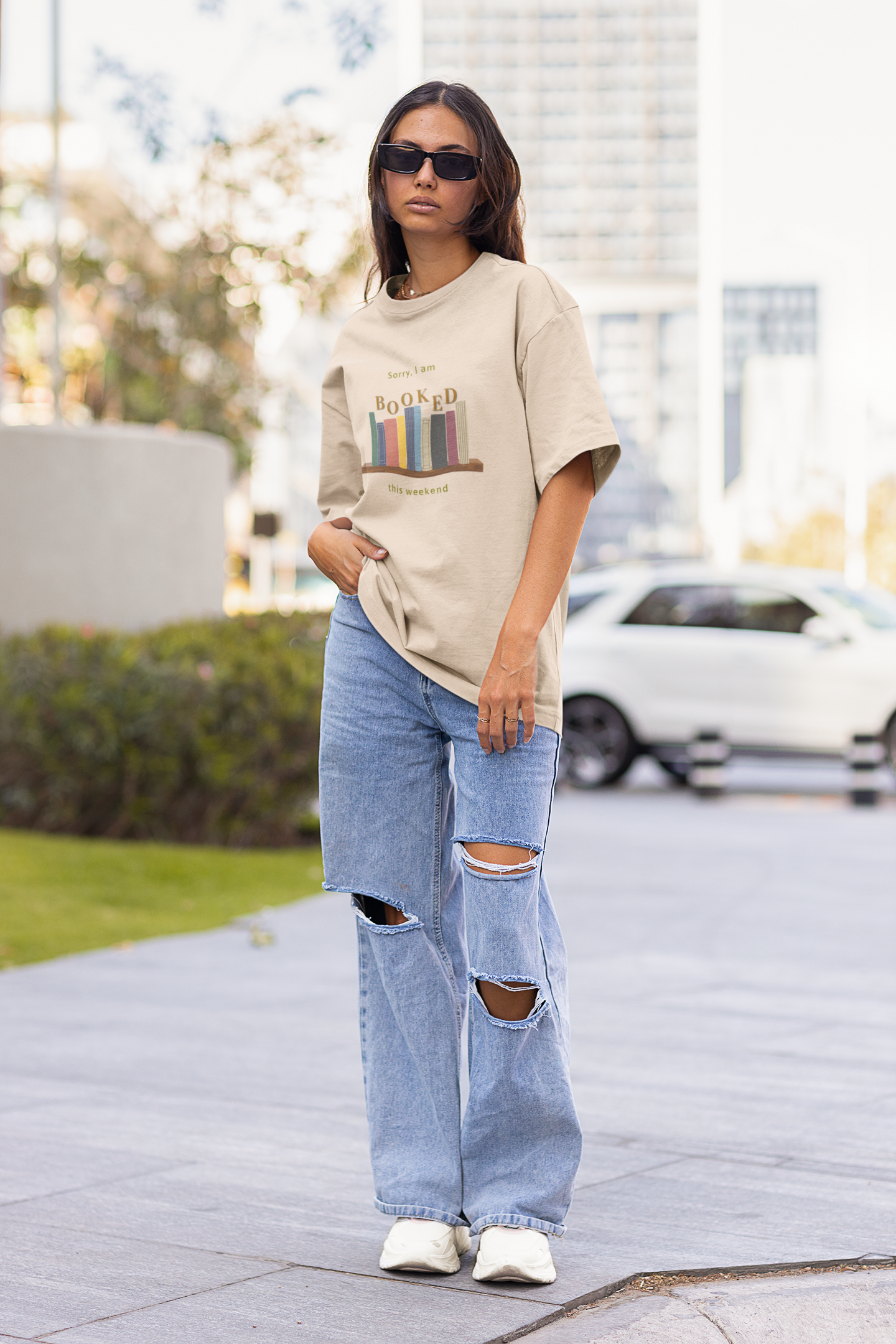Booked for the Weekend Oversized Luxe Tee (Cotton, Unisex)