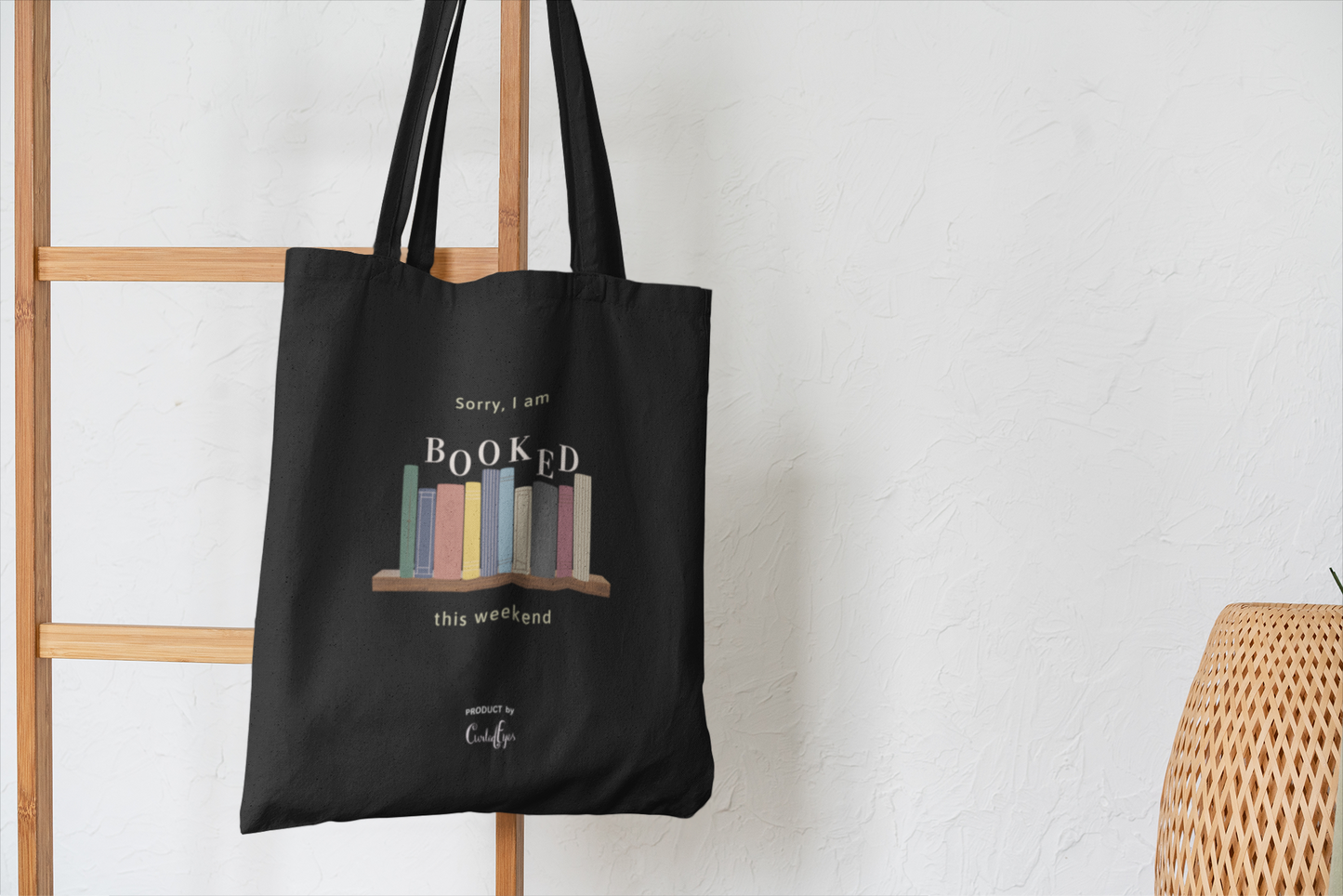 Booked for the Weekend Tote Bag (Cotton Canvas, 300gsm)