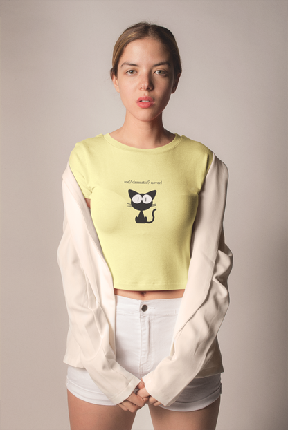 Cat - me, dramatic Crop Top