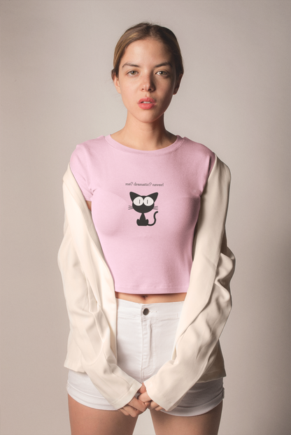 Cat - me, dramatic Crop Top