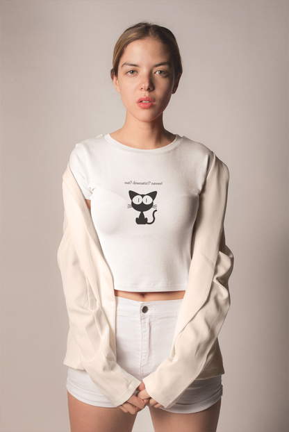 Cat - me, dramatic Crop Top