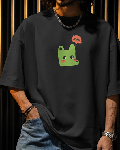 Hello Dog Oversized Tee (Unisex fit, Luxe Cotton)