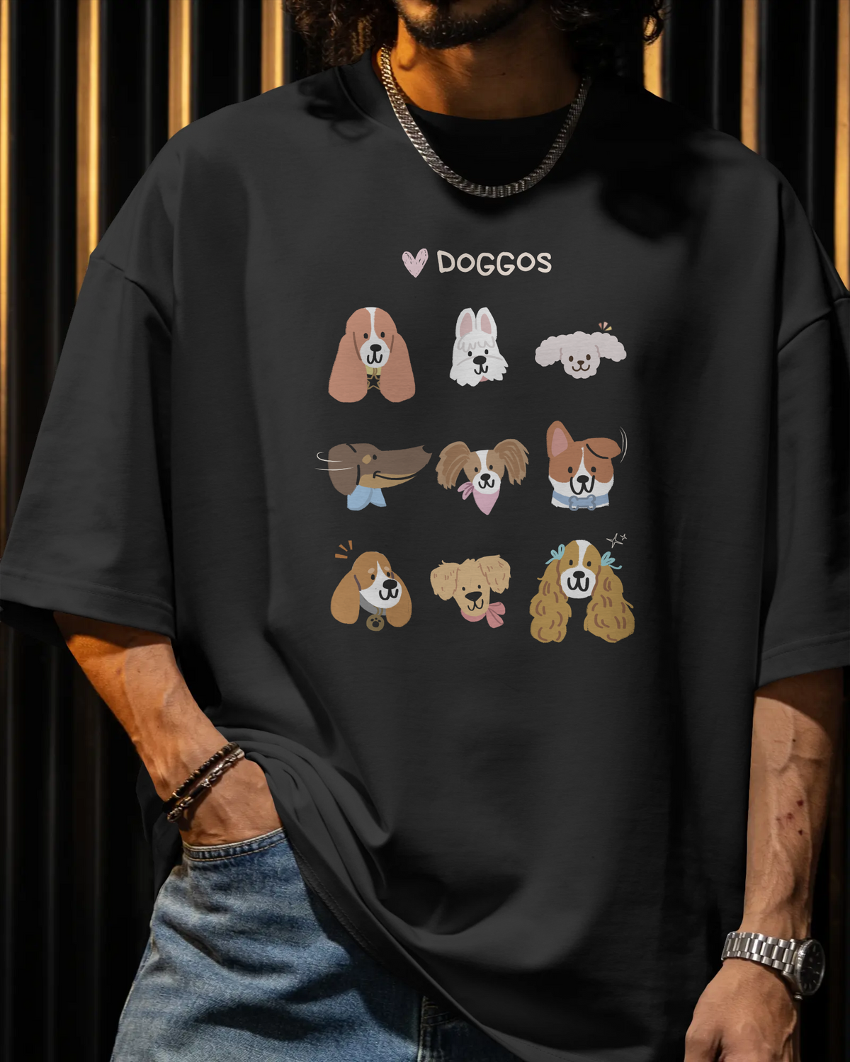 Love Doggos Oversized Tee (Unisex, Luxe Cotton)