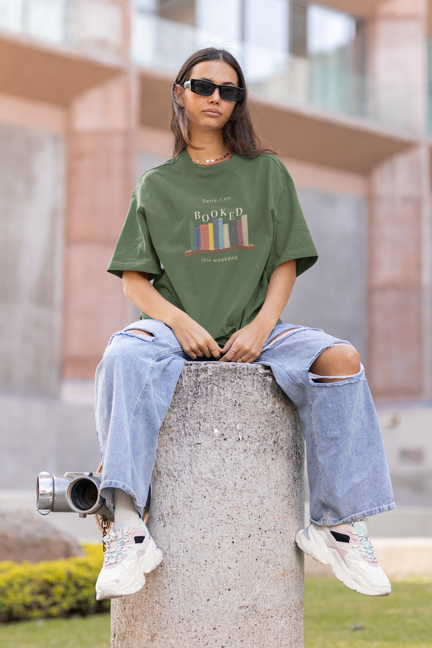 Booked for the Weekend Oversized Luxe Tee (Cotton, Unisex)