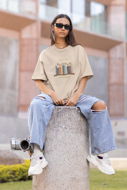 Booked for the Weekend Oversized Luxe Tee (Cotton, Unisex)
