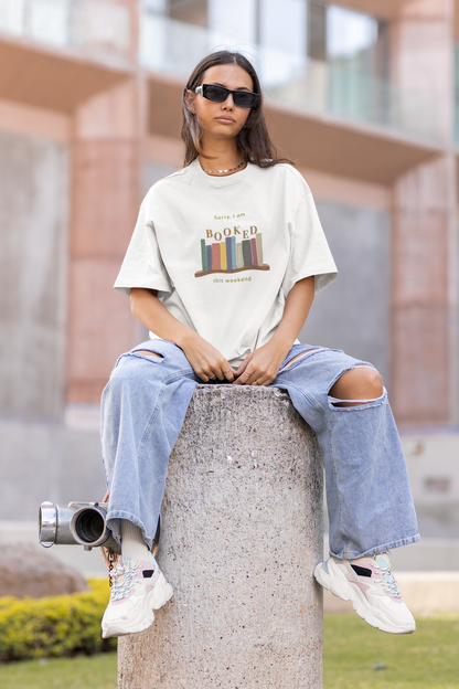Booked for the Weekend Oversized Luxe Tee (Cotton, Unisex)
