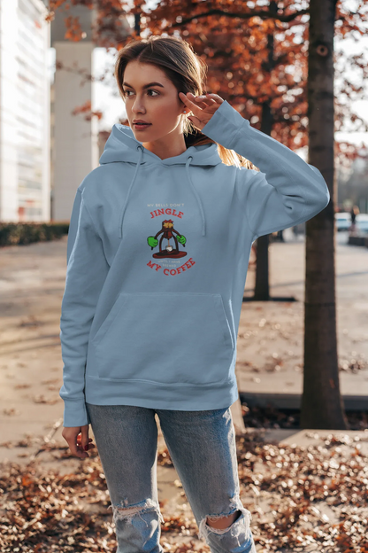 Coffee Jingles my bells Christmas hoodie (Unisex, Cotton) - curledeyes