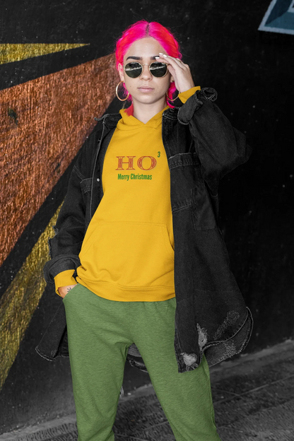 HO 3 Christmas Hoodie (Unisex, Cotton) - curledeyes