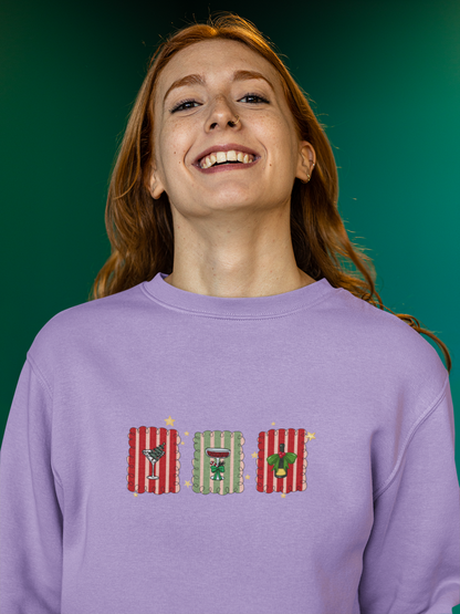 Christmas Stamps Christmas Sweatshirt (Unisex, Cotton)