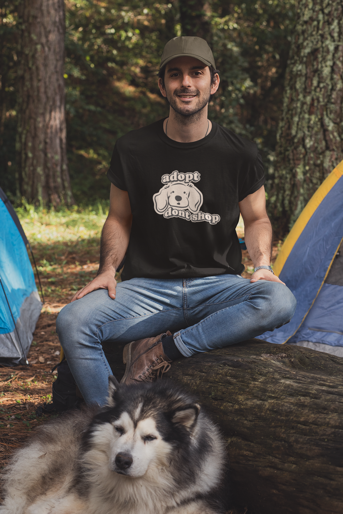 Adopt, Don't Shop Dog Tee (Unisex fit, Cotton)