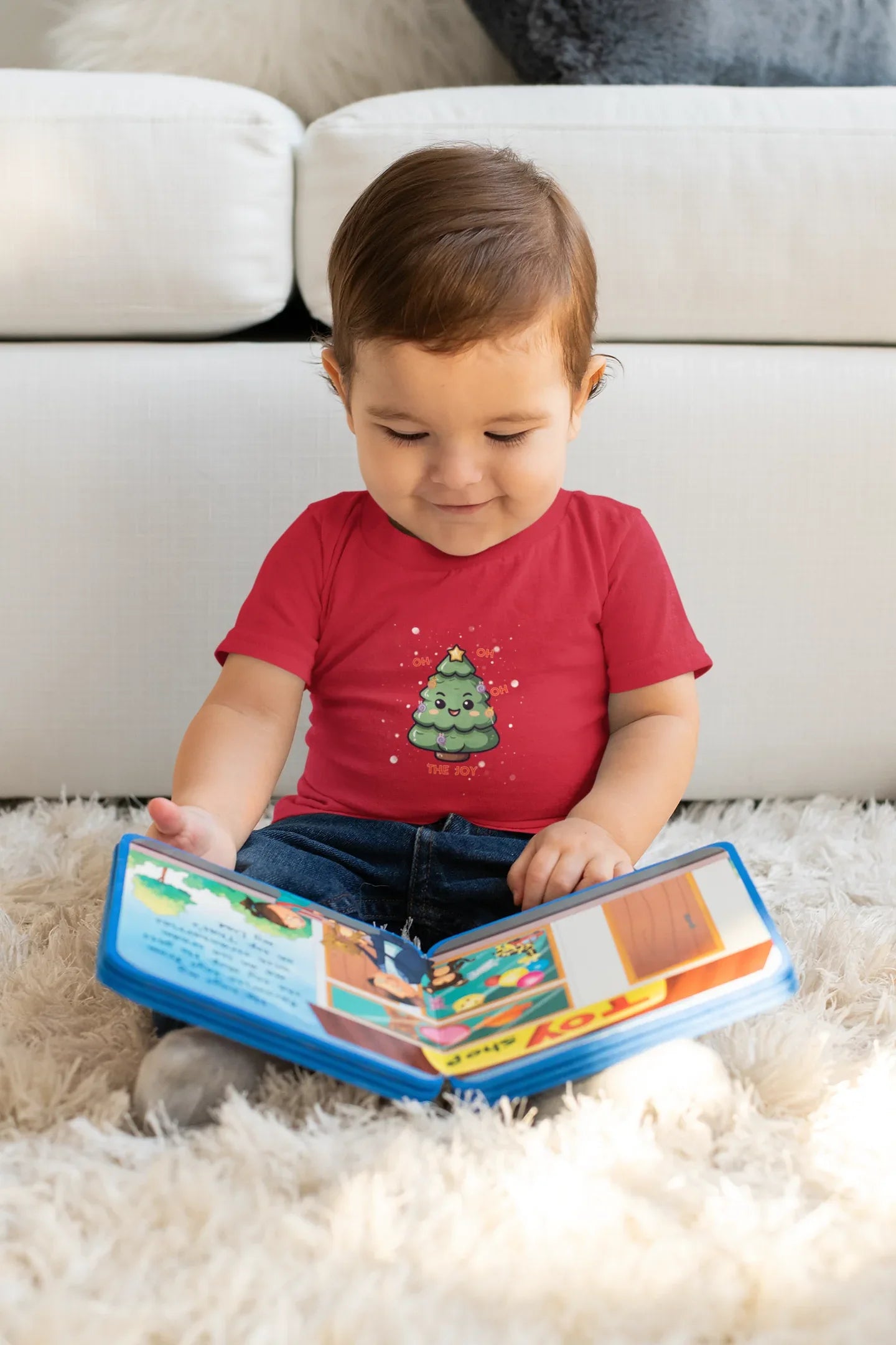 Oh The Joy Kids Christmas T-shirt (Unisex, Cotton) - curledeyes