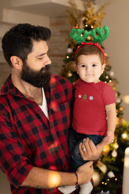 Merry Merry Kids Christmas T-shirt (Unisex, Cotton) - curledeyes