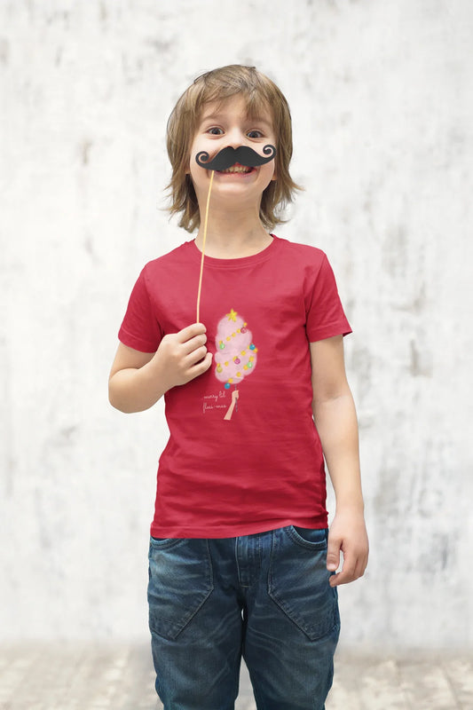 Merry Lil Floss-mas Kids Christmas T-shirt (Unisex, Cotton) - curledeyes